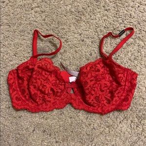 Red lace 32D Victoria secret bra.
